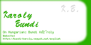 karoly bundi business card